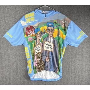 AK Apparel Mens Short Sleeve Iowa 2016 Cycling Jersey Size XL 1/4 Zip